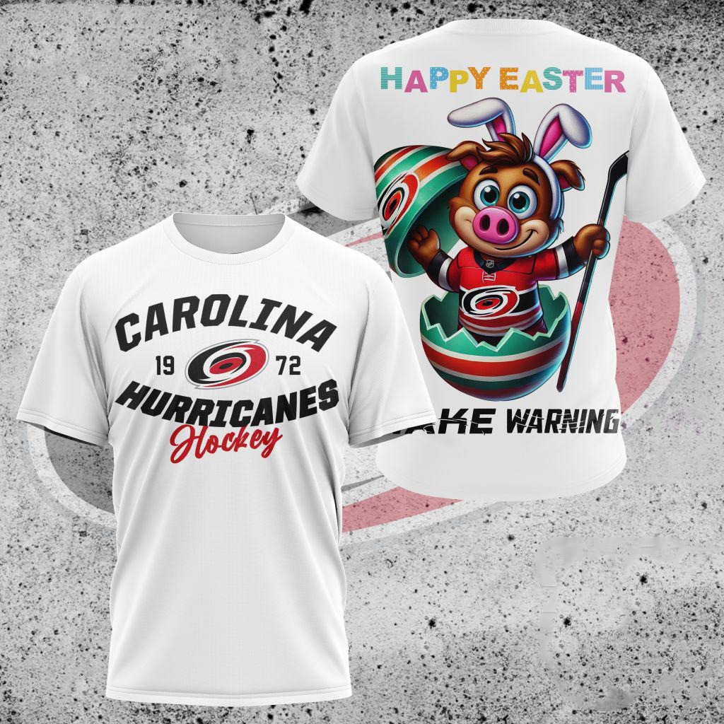NHL Carolina Hurricanes Hockey Team Mascot Design Happy Easter Day Shirt Gifts For Fans