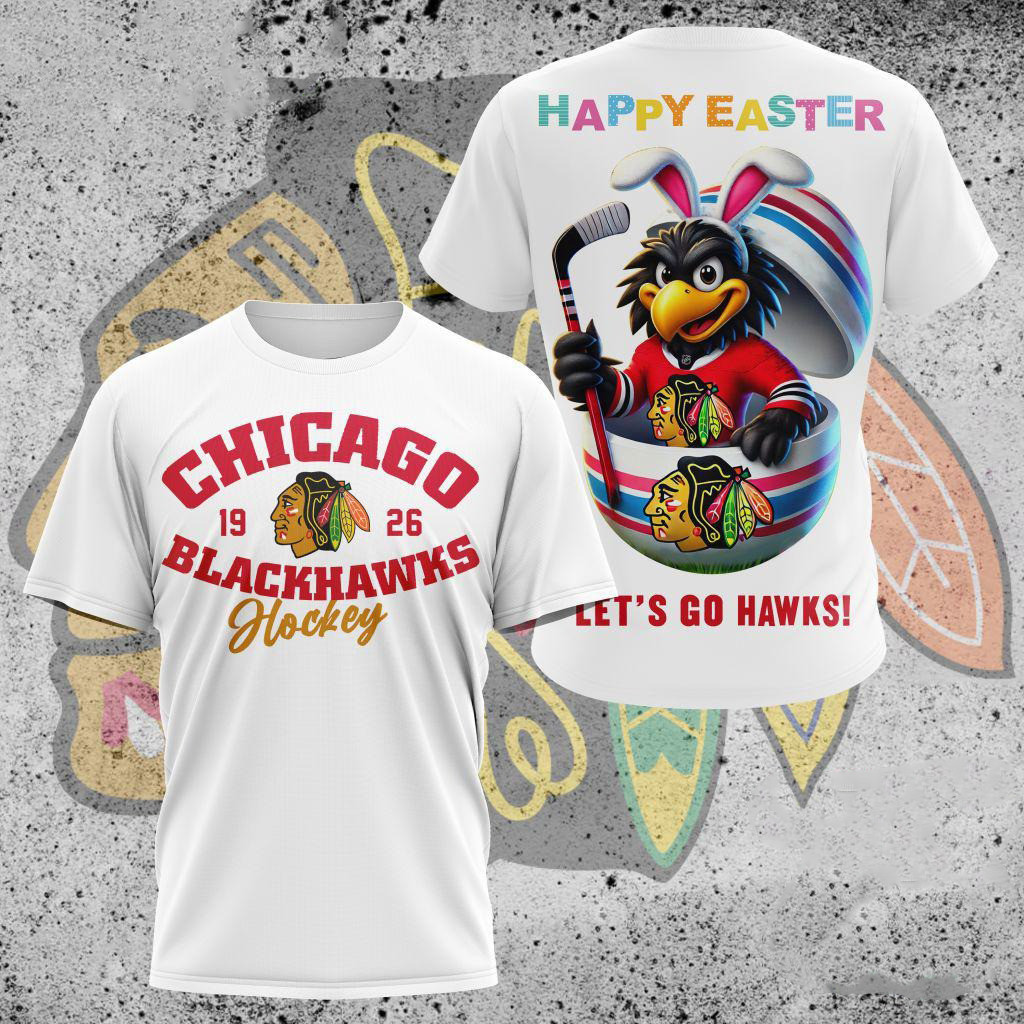 NHL Chicago Blackhawks Hockey Team Mascot Design Happy Easter Day Shirt Fans Gifts
