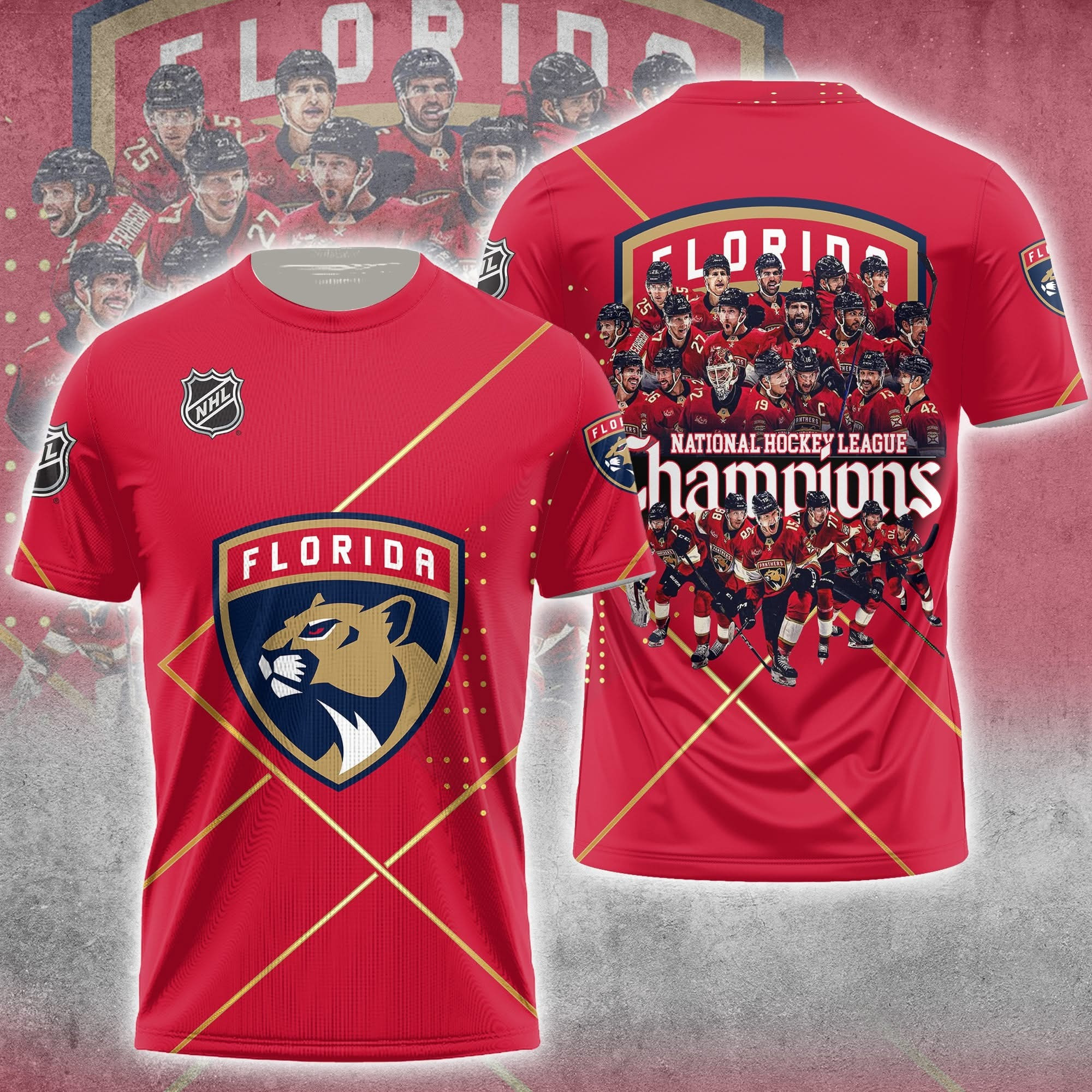 NHL Florida Panthers Champions T-Shirt Official Fan Gear Panthers Championship Shirt Gift For Hockey Lovers
