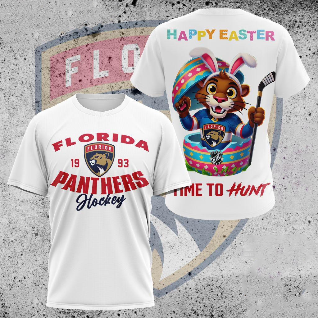 NHL Florida Panthers Hockey Team Mascot Design Happy Easter Day Shirt Gift Ideas For Hockey Fans
