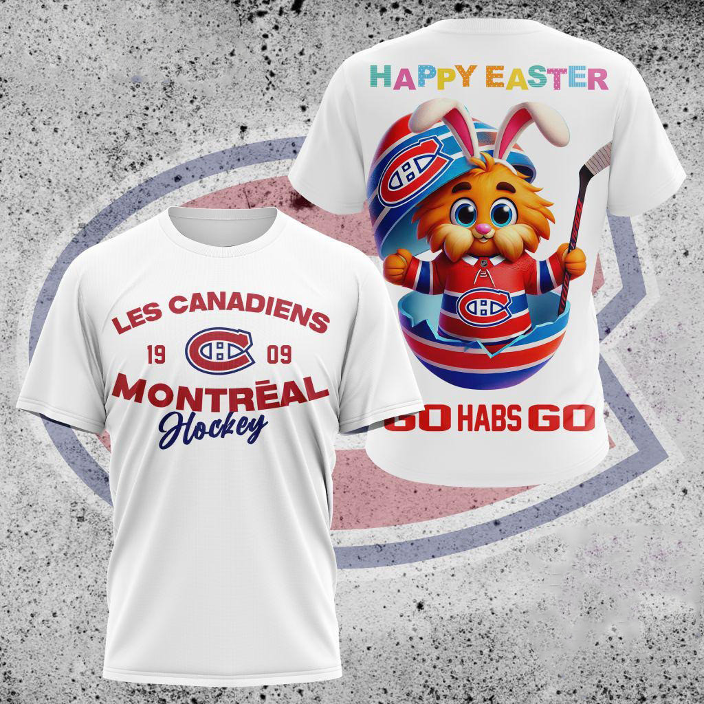 NHL Montreal Canadiens Hockey Team Mascot Design Happy Easter Day Shirt Fans Gift Ideas