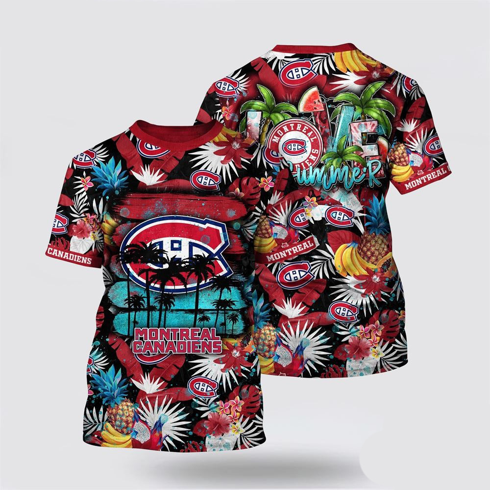 NHL Montreal Canadiens Tropical Fruits Summer Shirt Birthday Gifts For Hockey Fans