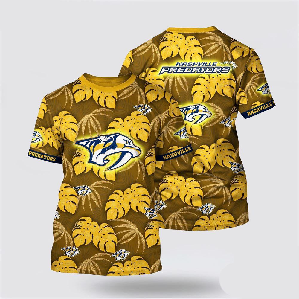 NHL Nashville Predators Tropical Motifs Summer Shirt Gift Ideas For Hockey Fans