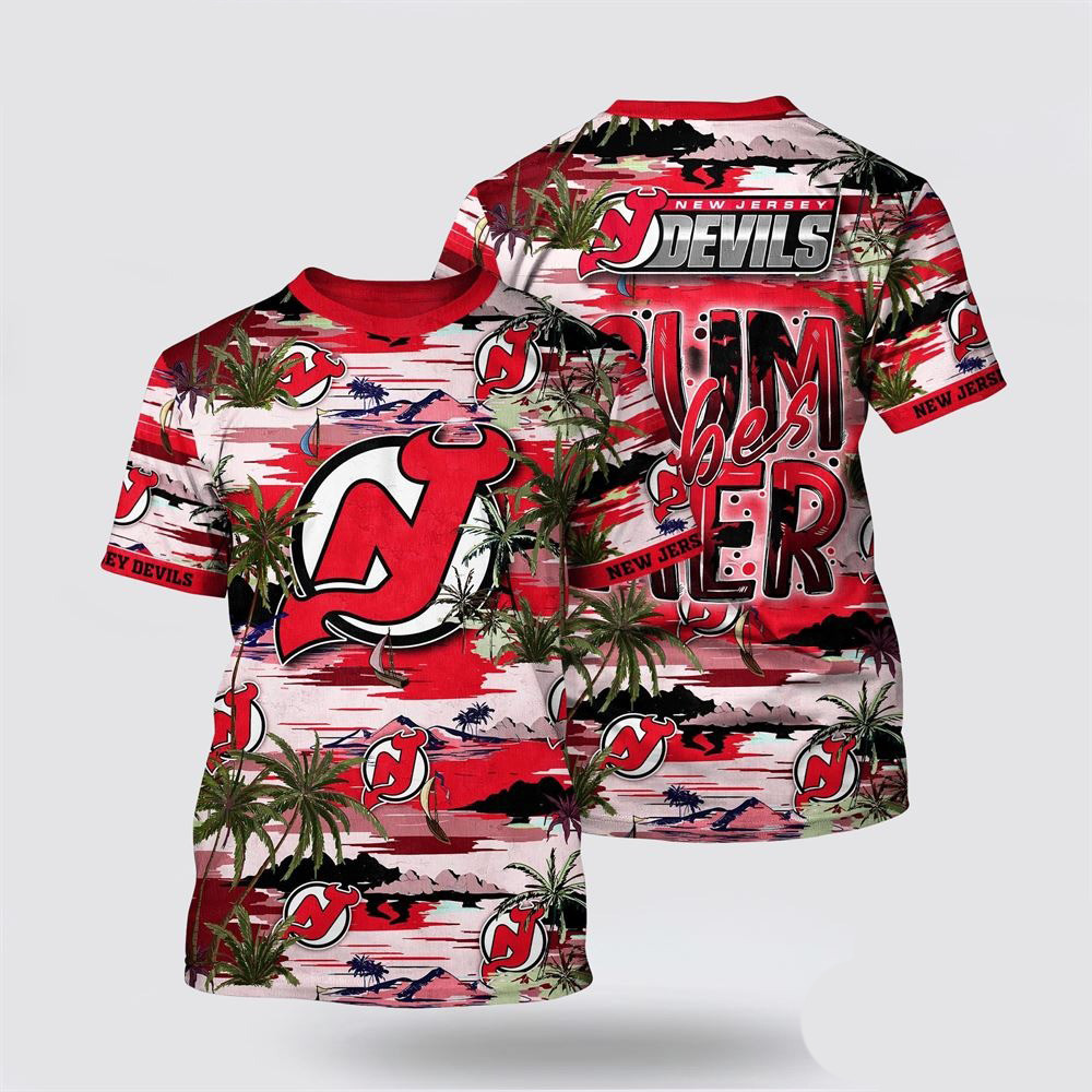 NHL New Jersey Devils Tropical Desert Island Motif Summer Shirt Unique Gifts For Hockey Lovers