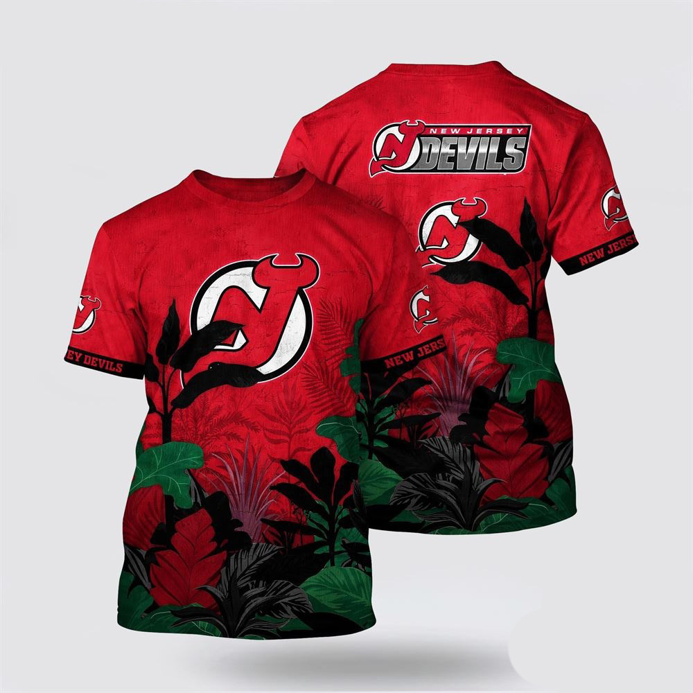 NHL New Jersey Devils Tropical Forest Motif Car Traveling Summer Shirt Gifts For Hockey Fan