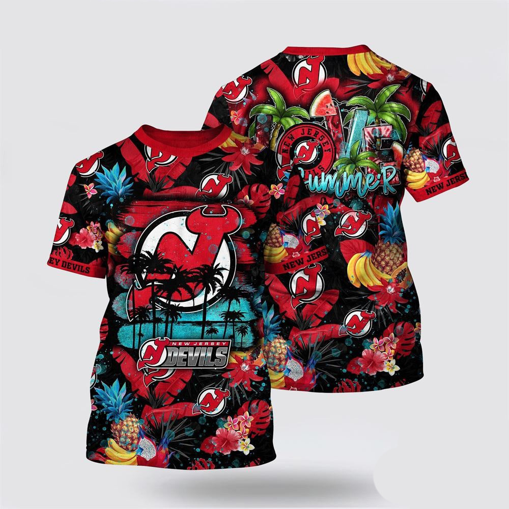 NHL New Jersey Devils Tropical Fruits Summer Shirt Birthday Gifts For Hockey Fans