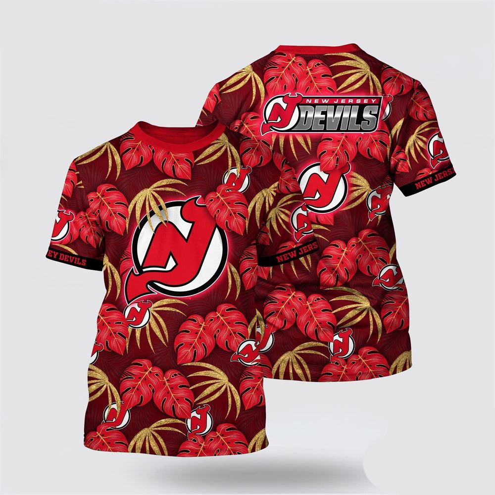 NHL New Jersey Devils Tropical Motifs Summer Shirt Gift Ideas For Hockey Lovers