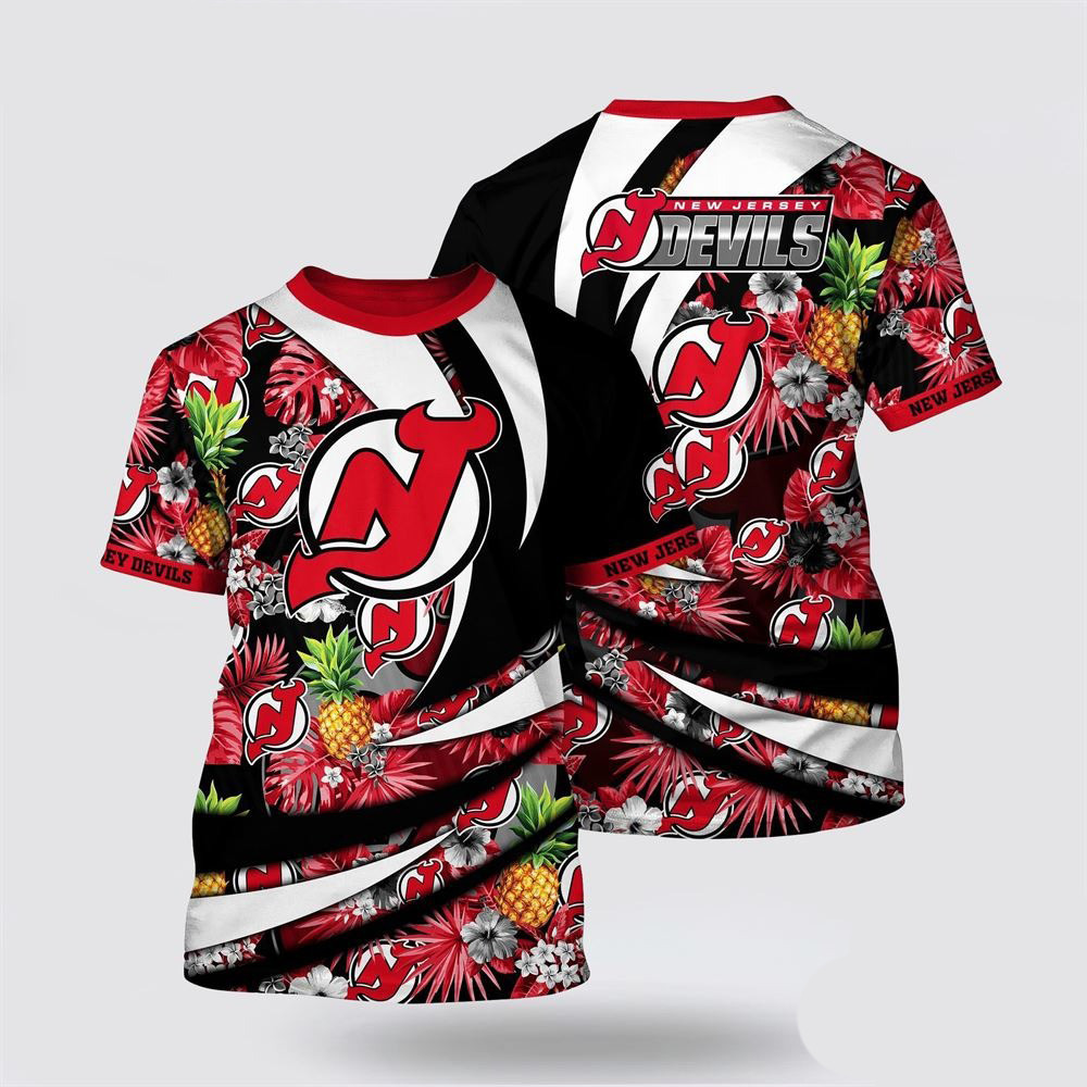 NHL New Jersey Devils Tropical Pineapple Summer Shirt Gifts For Hockey Enthusiasts