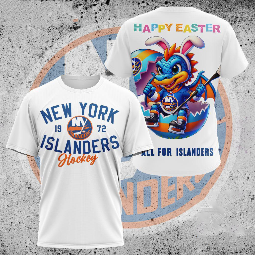 NHL New York Islander Hockey Team Mascot Design Happy Easter Day Shirt Gifts For Ice Hockey Fans