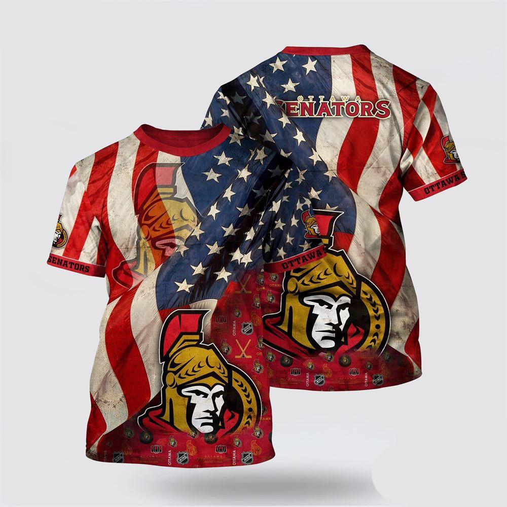 NHL New York Islanders American Flag Pattern Summer T-Shirt Presents For Hockey Fans