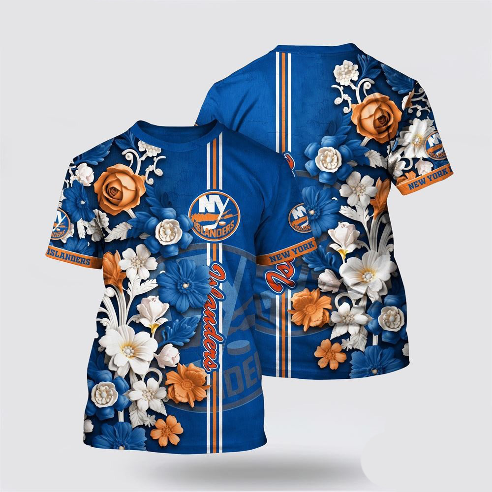 NHL New York Islanders Forest Motif Car Traveling Summer T-Shirt Presents For Hockey Fans