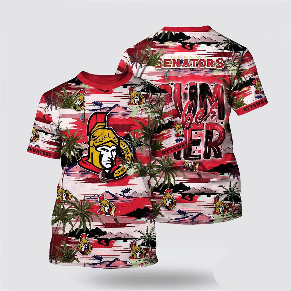 NHL New York Islanders Tropical Desert Island Motif Summer T-Shirt Gift Ideas For Hockey Lovers