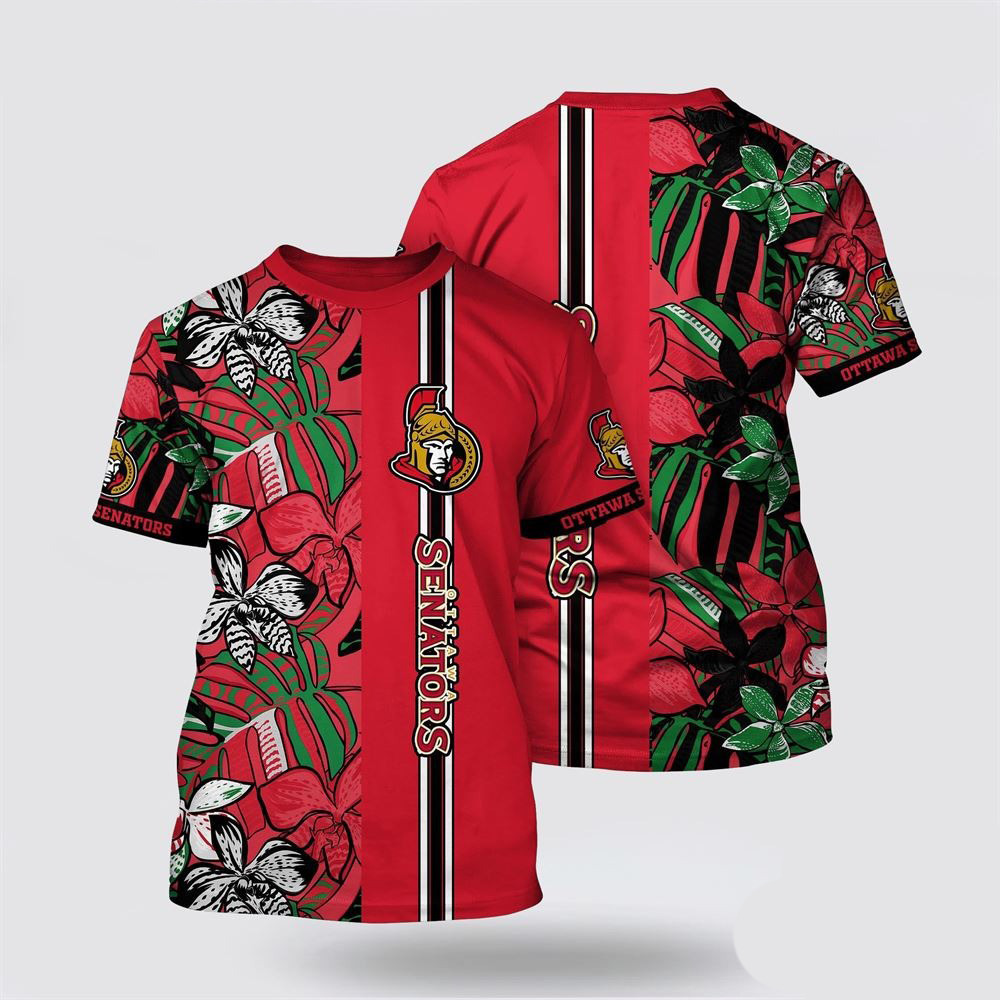 NHL New York Islanders Tropical Forest Floral Pattern Summer T-Shirt Presents For Hockey Lovers
