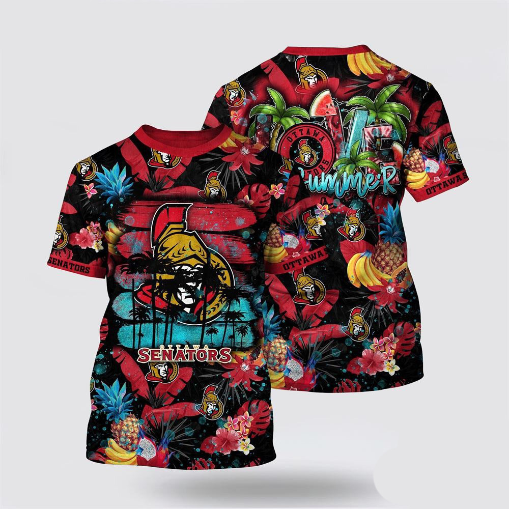 NHL New York Islanders Tropical Fruits Summer T-Shirt Great Gifts For Hockey Fans