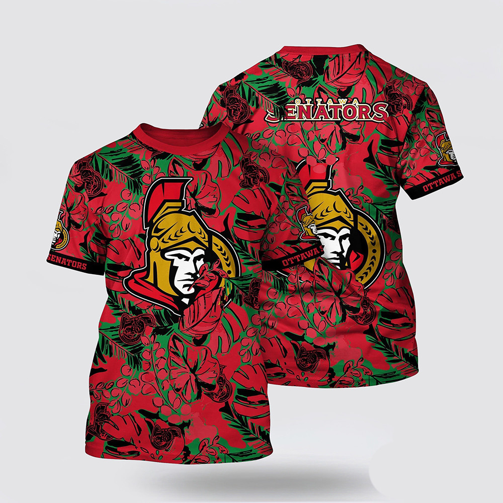 NHL New York Islanders Tropical Leaf Pattern Summer T-Shirt Best Gifts For Hockey Fans