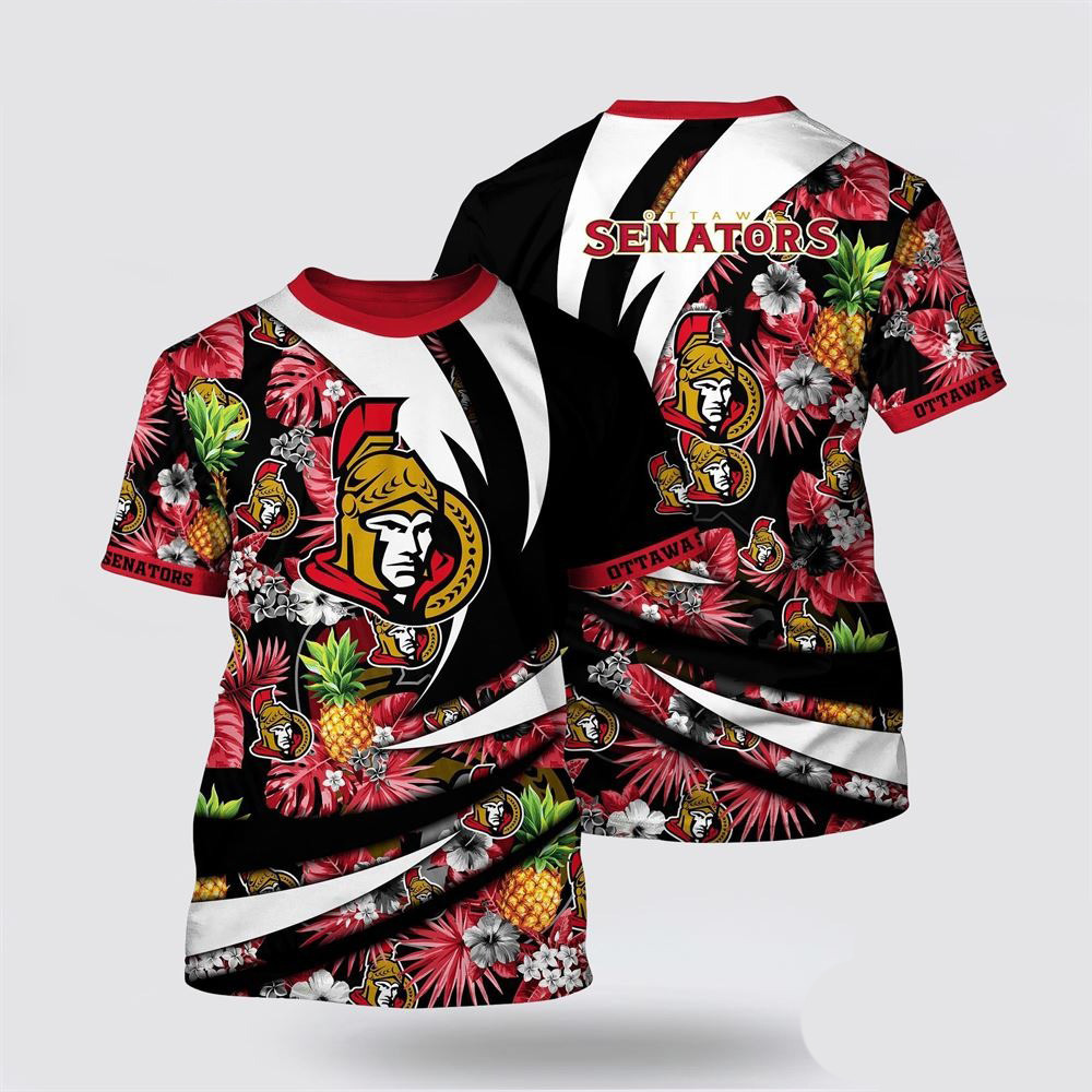 NHL New York Islanders Tropical Pineapple Summer T-Shirt Gifts For Hockey Enthusiasts