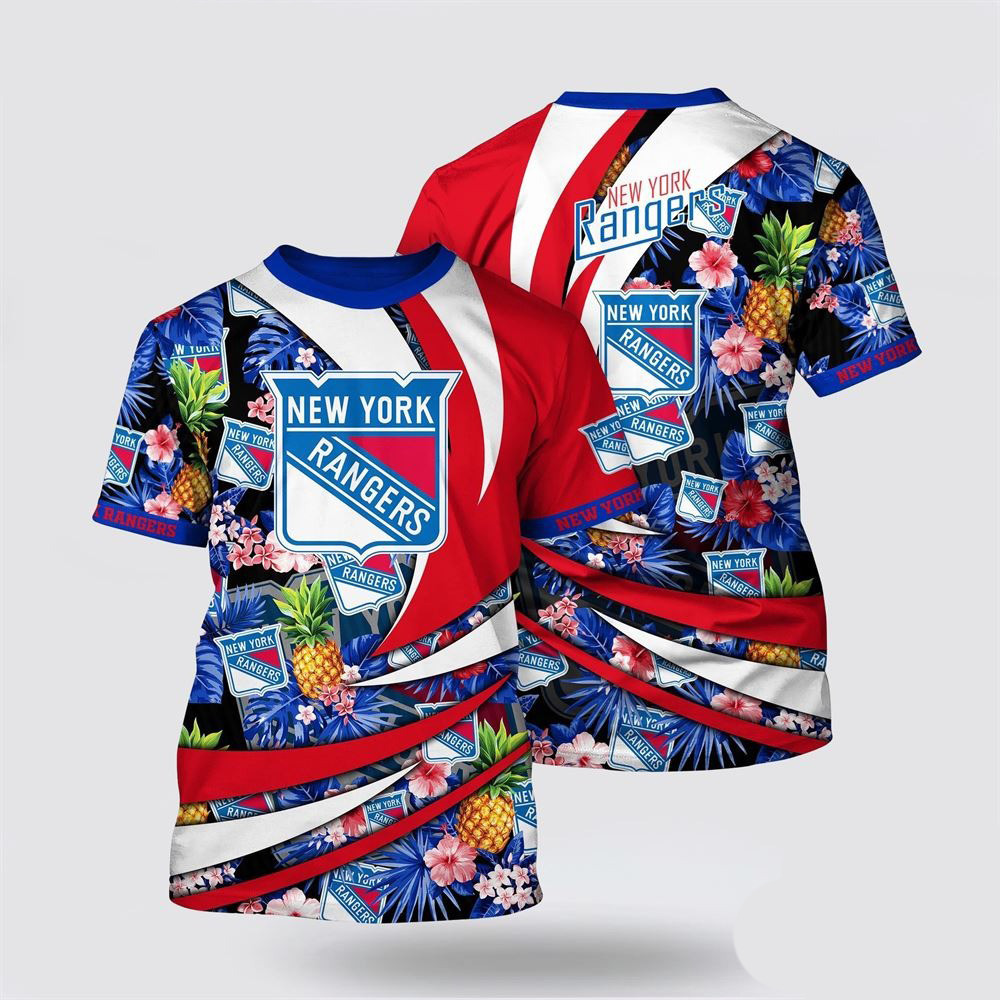 NHL New York Islanders Tropical Pineapple Summer T-Shirt Unique Gifts For Hockey Lovers