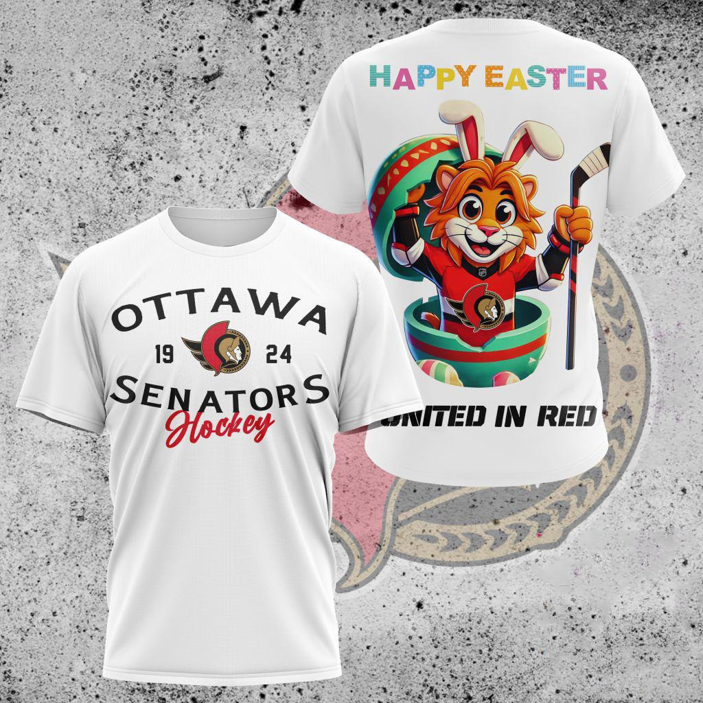 NHL Ottawa Senators Hockey Team Mascot Design Happy Easter Day Shirt Presents For Hockey Lovers