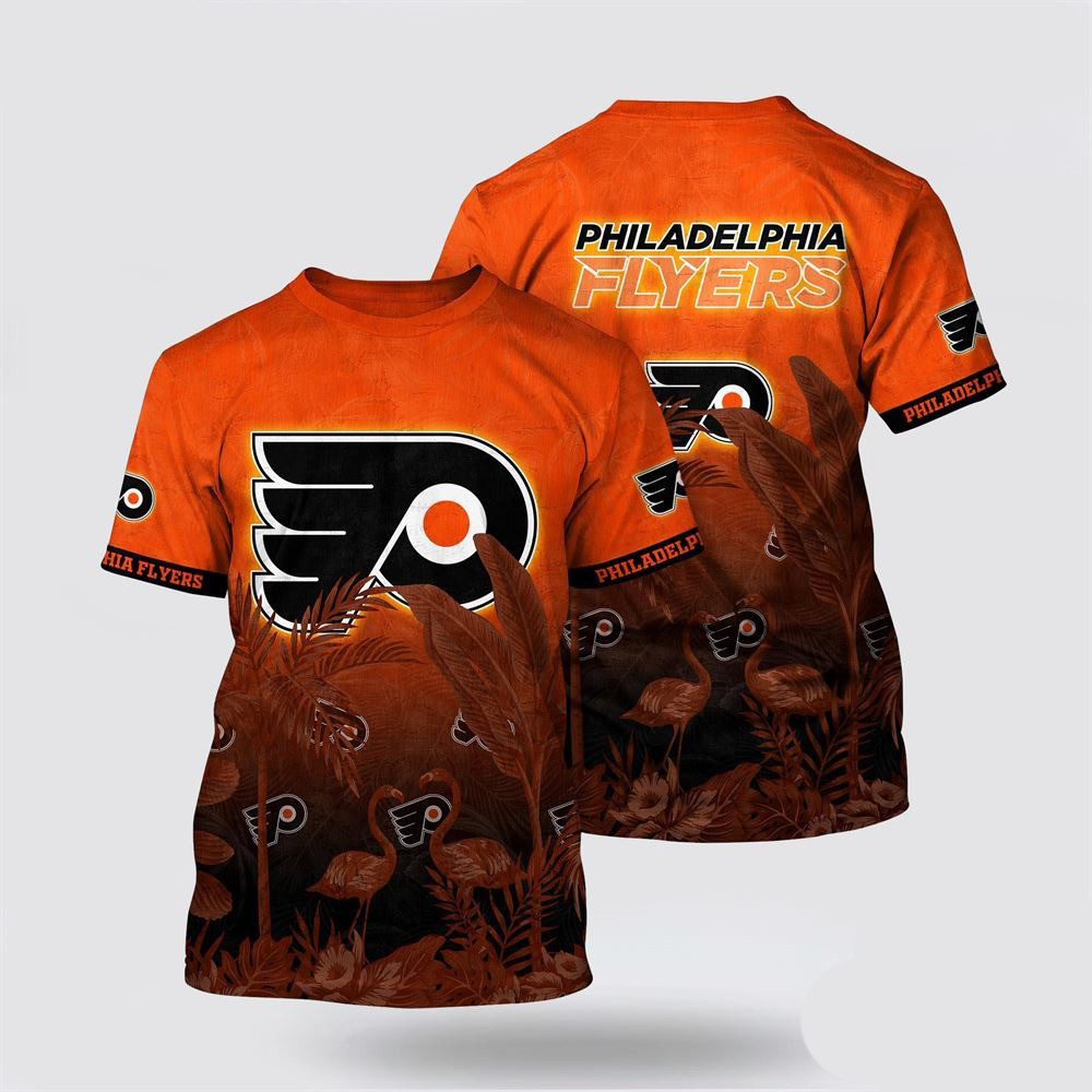NHL Philadelphia Flyers Tropical Flamingo Pattern Summer Shirt Gifts For Ice Hockey Fans