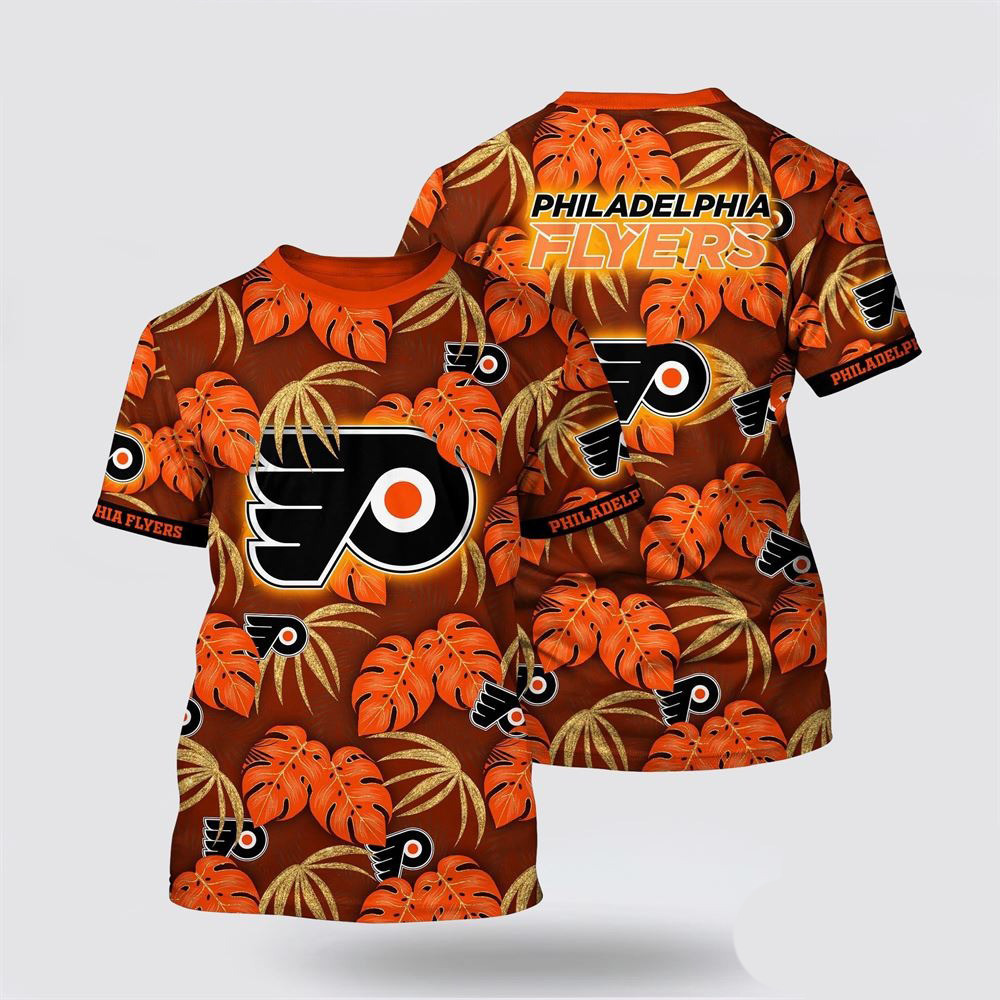 NHL Philadelphia Flyers Tropical Motifs Summer T-Shirt NHL Gifts For Fans