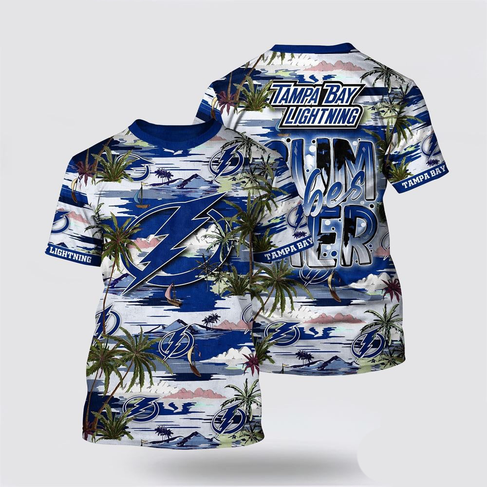 NHL Tampa Bay Lightning Tropical Desert Island Motif Summer Shirt Gifts For Hockey Fan