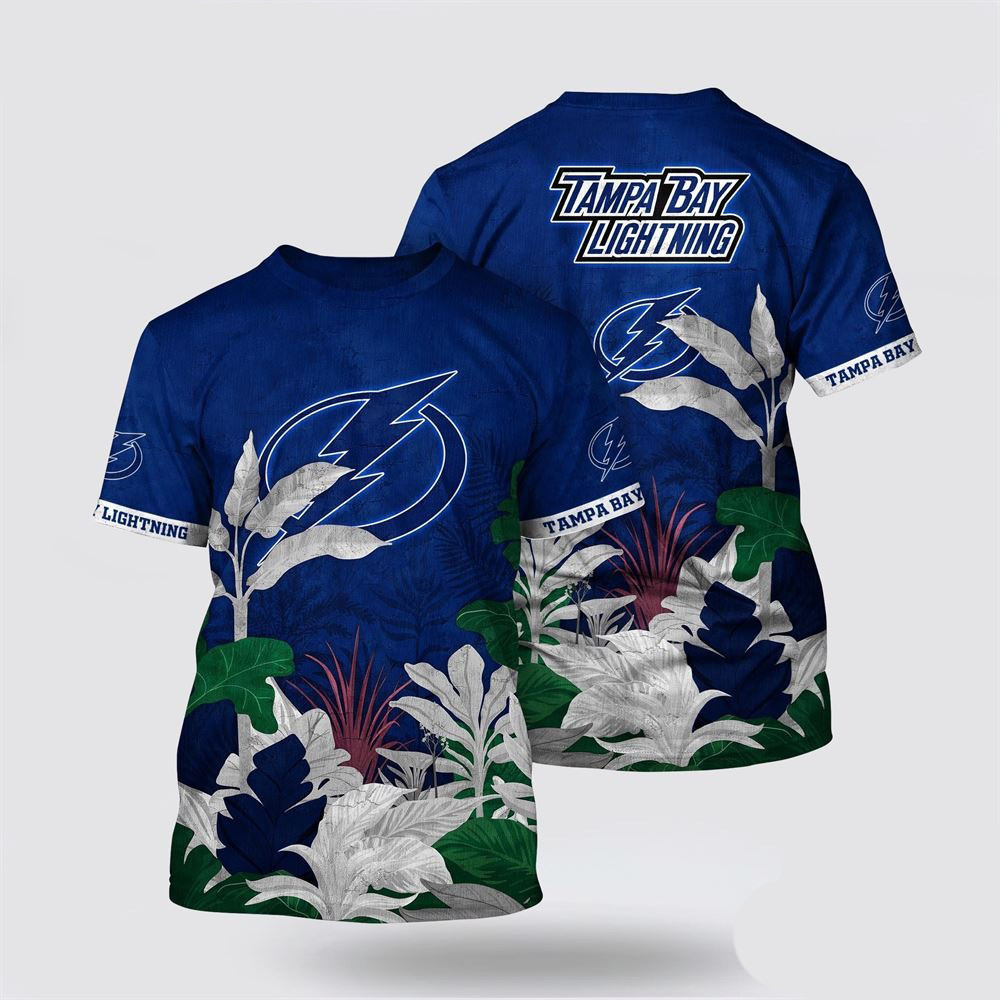 NHL Tampa Bay Lightning Tropical Forest Motifs Summer Shirt Gift Ideas For Hockey Fans