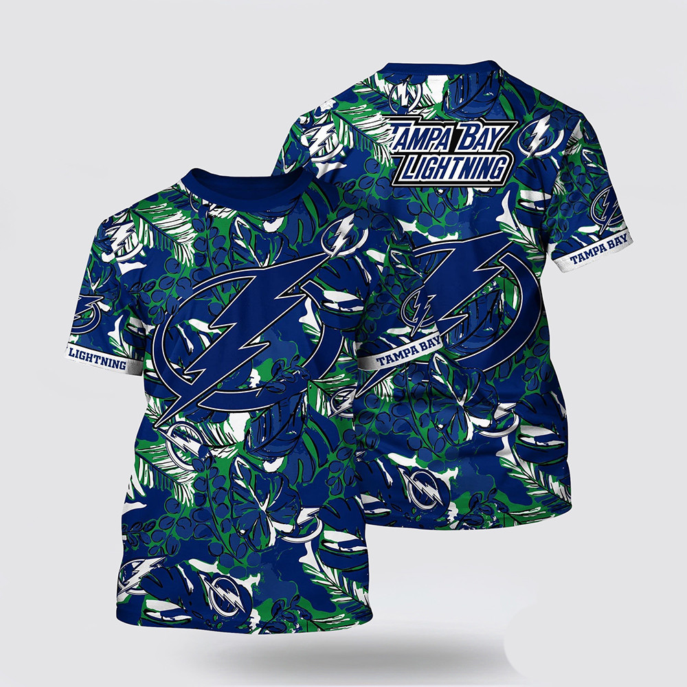 NHL Tampa Bay Lightning Tropical Leaf Pattern Summer Shirt Best Gifts For Hockey Lovers