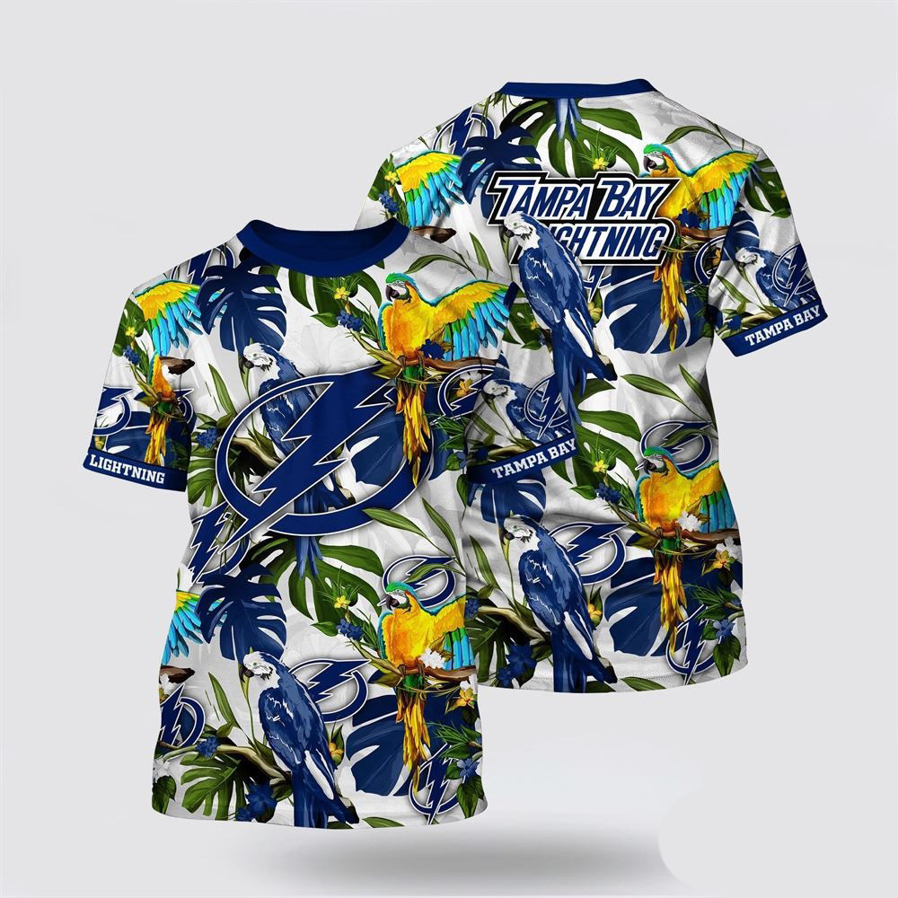 NHL Tampa Bay Lightning Tropical Parrot Pattern Summer Shirt Unique Gifts For Hockey Lovers