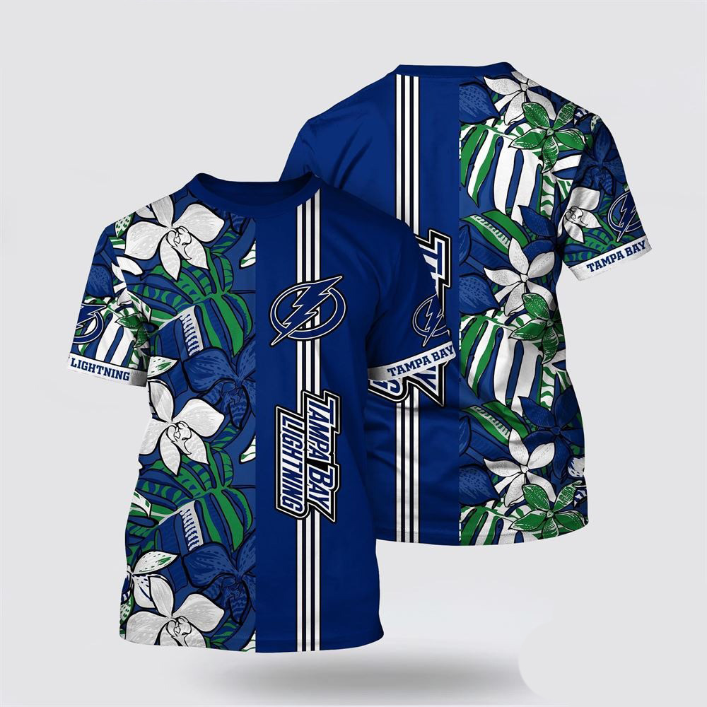 NHL Tampa Bay Lightning Tropical Tropical Forest Floral Pattern Summer Shirt Gifts For Husband