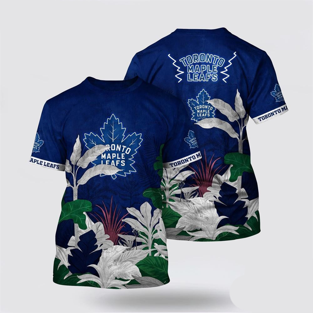 NHL Toronto Maple Leafs Tropical Forest Motifs Summer Shirt Presents For Hockey Fans
