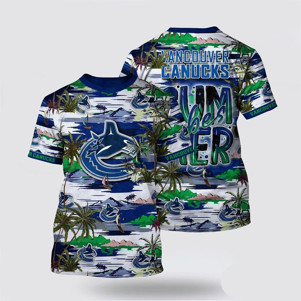 NHL Vancouver Canucks Tropical Desert Island Motif Summer Shirt Birthday Gifts For Hockey Fans