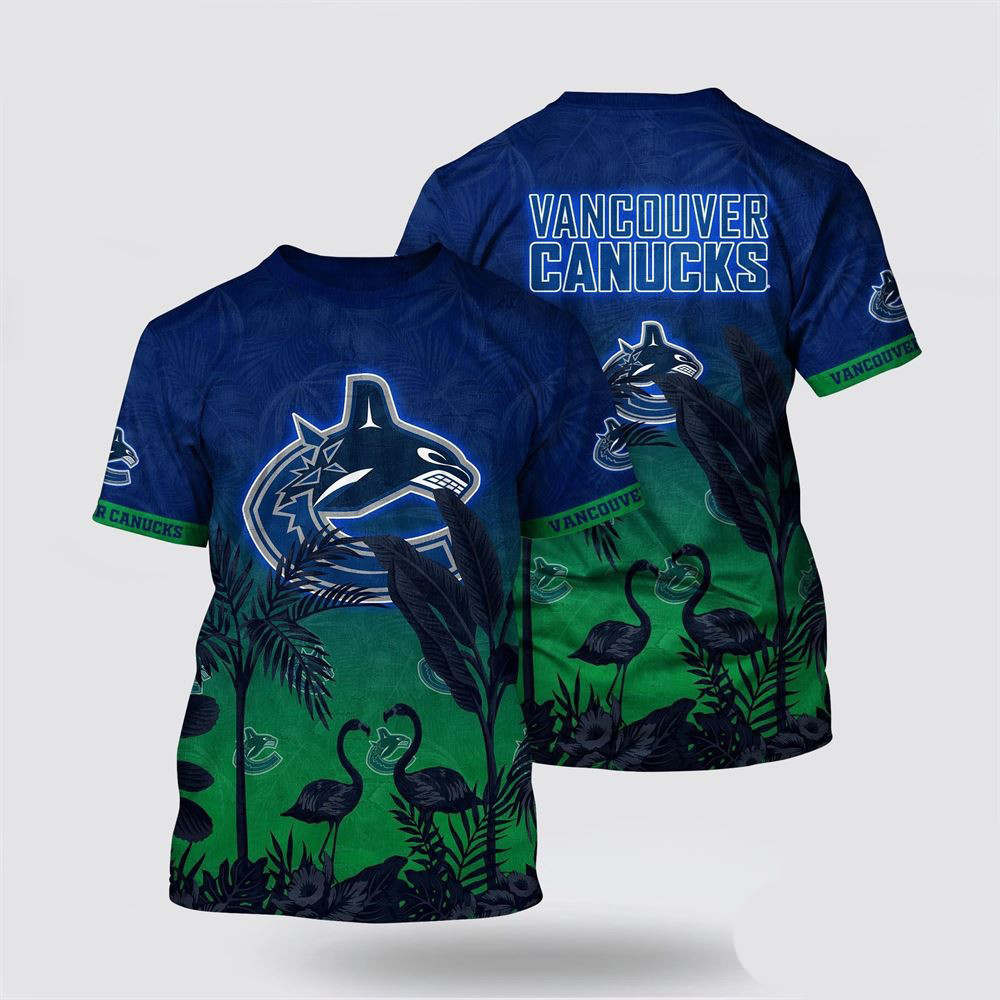 NHL Vancouver Canucks Tropical Flamingo Pattern Summer Shirt Good Gifts For Hockey Fans