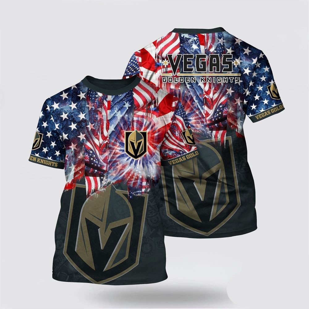 NHL Vegas Golden Knights American Independence Day Pattern Summer Shirt Gifts For Fans