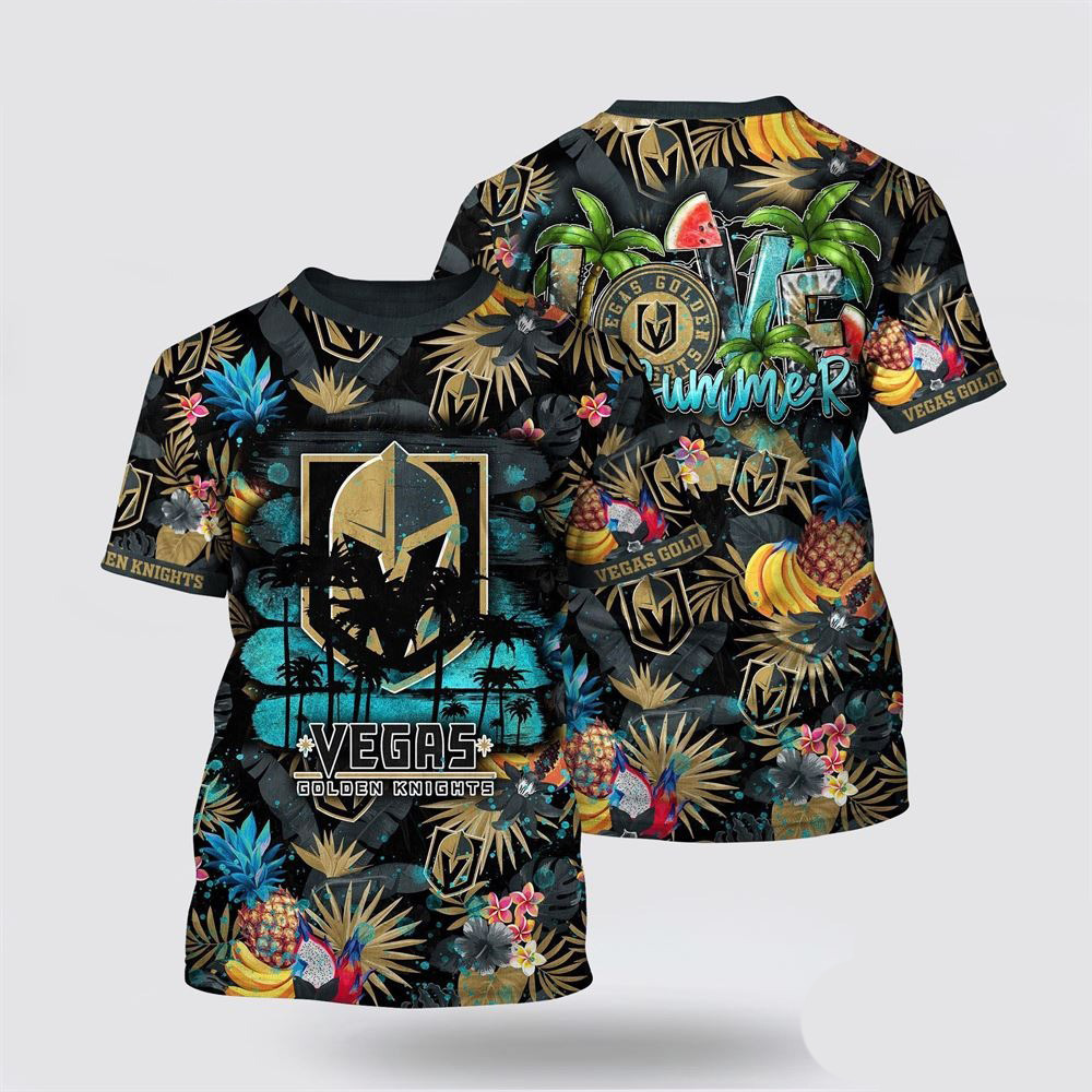 NHL Vegas Golden Knights Tropical Fruits Summer Shirt Birthday Gifts For Hockey Fans