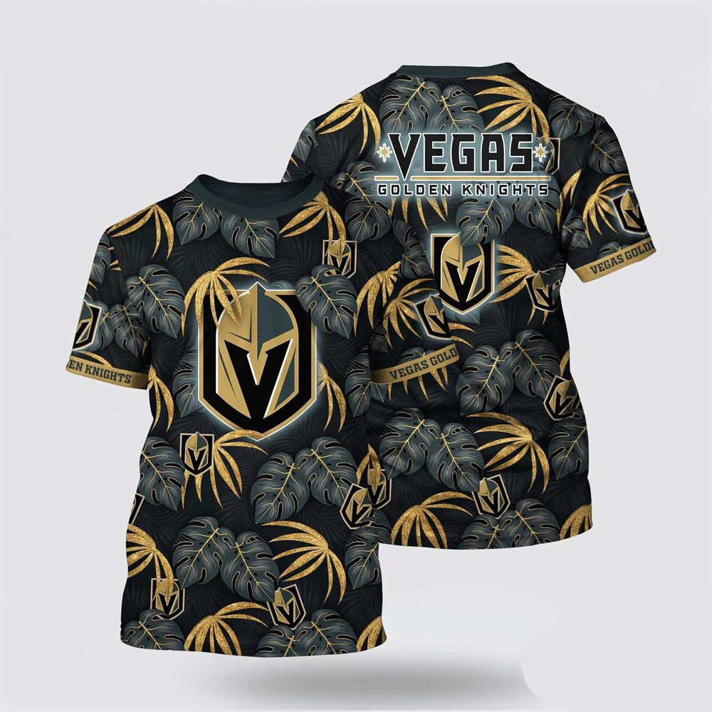 NHL Vegas Golden Knights Tropical Motifs Summer T-Shirt Best Gifts For Hockey Lovers