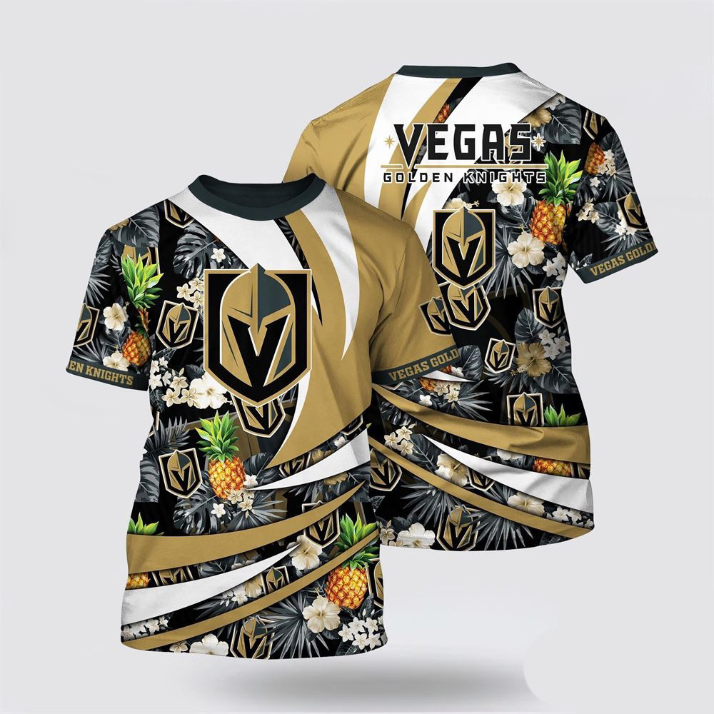 NHL Vegas Golden Knights Tropical Pineapple Summer Shirt Gifts For Hockey Enthusiasts