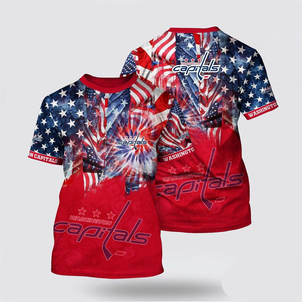 NHL Washington Capitals American Independence Day Pattern Summer Shirt Gifts For Dudes