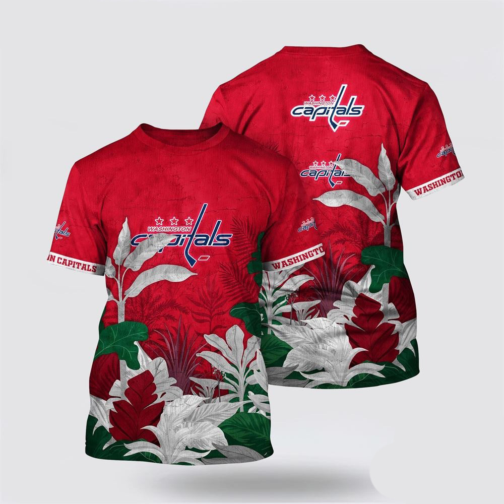 NHL Washington Capitals Tropical Forest Motifs Summer Shirt Gifts For Hockey Fan