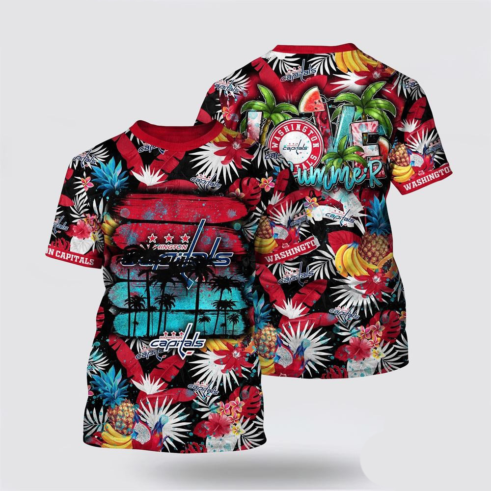 NHL Washington Capitals Tropical Fruits Summer Shirt Birthday Gifts For Hockey Fans