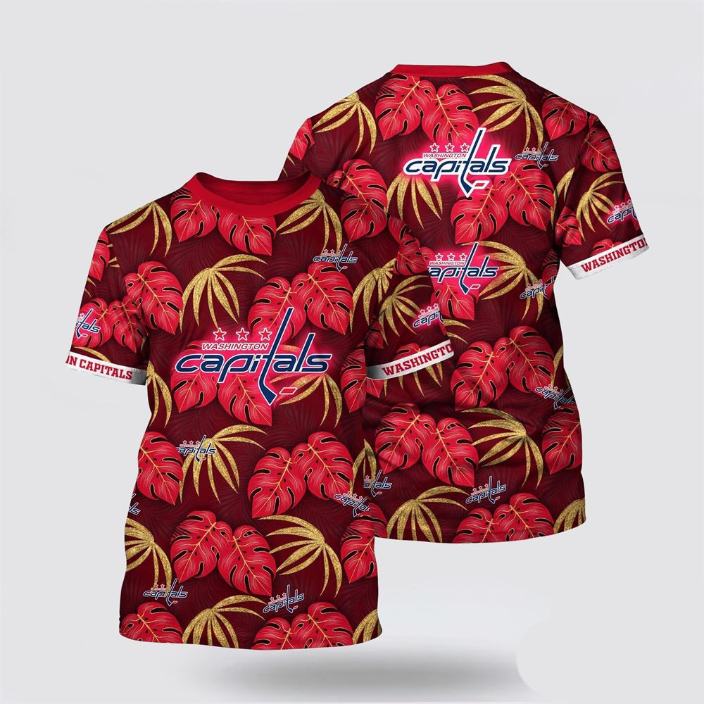 NHL Washington Capitals Tropical Motifs Summer Shirt Best Gifts For Hockey Lovers