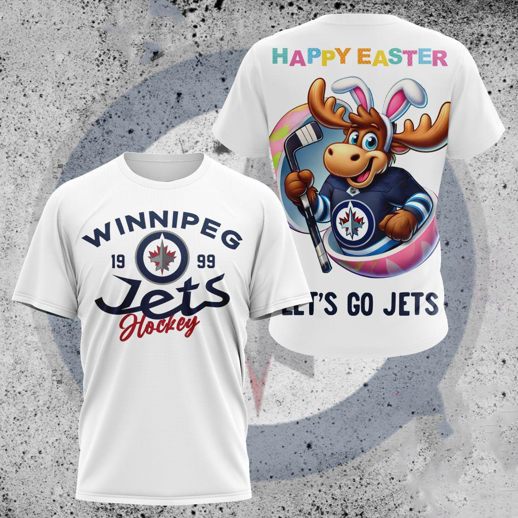 NHL Winnipeg Jets Hockey Team Mascot Design Happy Easter Day Shirt Gifts For Hockey Lovers