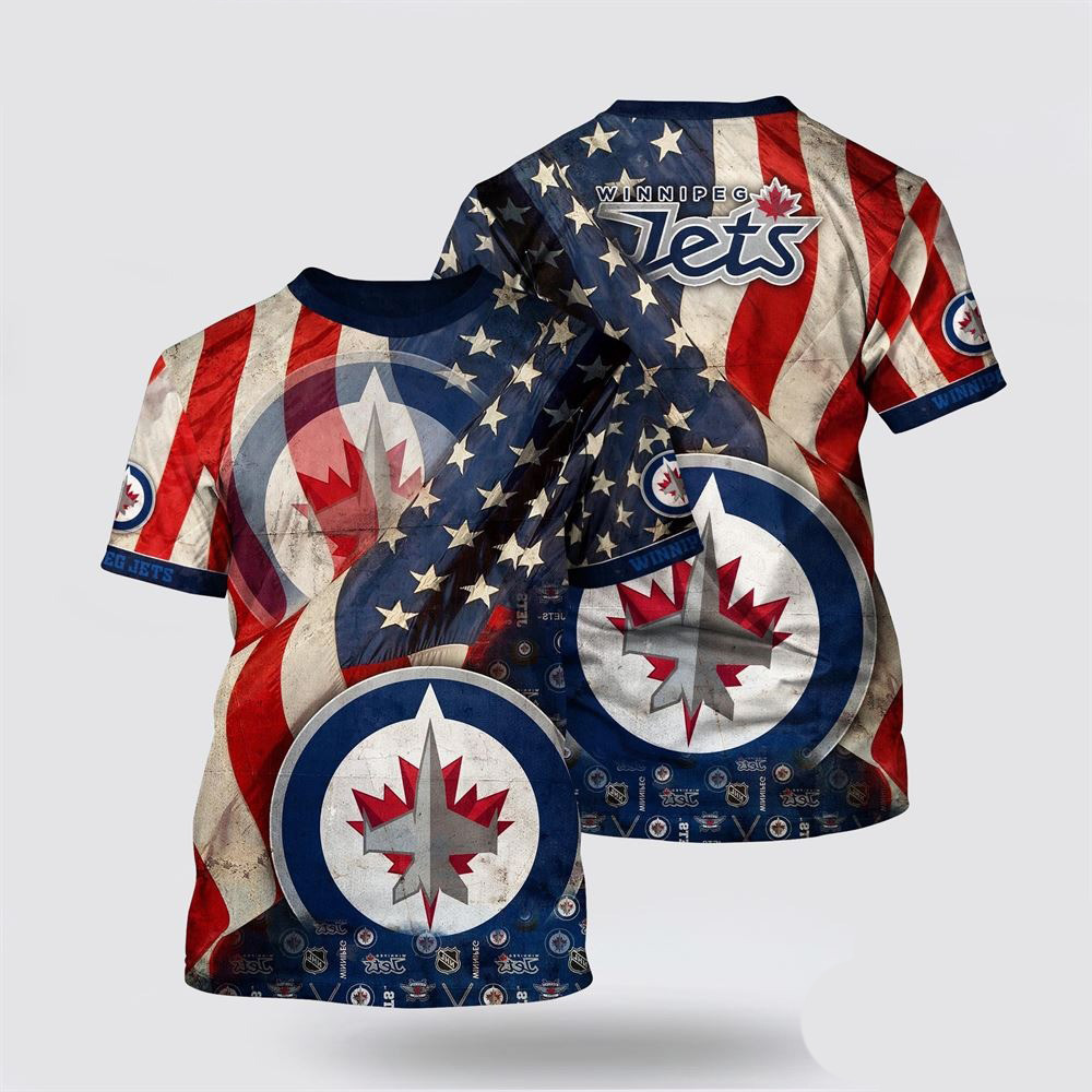 NHL Winnipeg Jets Tropical Apricot Blossom Pattern Summer Shirt Presents For Hockey Lovers