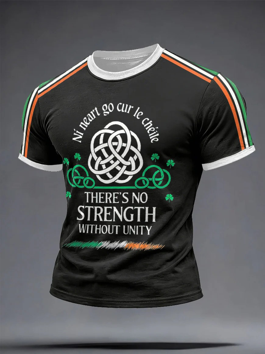 Ni Neart No Strength Without Unity Celtic Knot T-Shirt St Patricks Day Irish Pride Best Gift For Fans