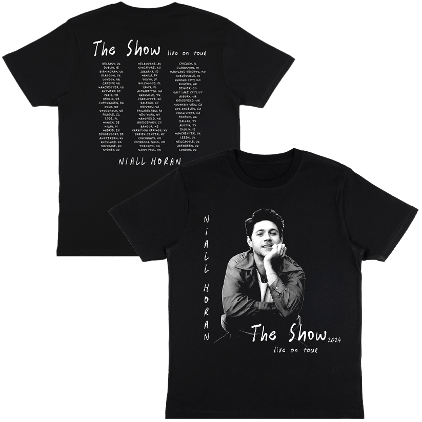 Niall Horan Merch Niall Horan The Show Photo Dates Black T-Shirt Dad Fathers Day Gifts Niall Horan Merch Niall Horan The Show Photo Dates Black T-Shirt Dad Fathers Day Gifts