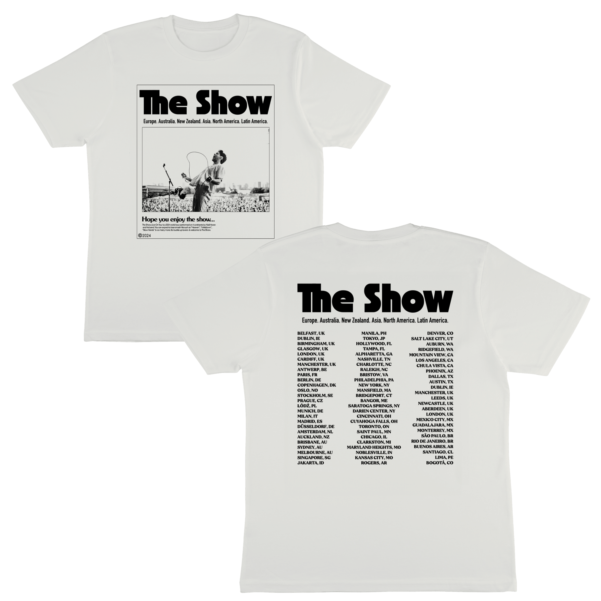 Niall Horan Merch Niall Horan The Show Photo Dates Natural T-Shirt Great Father's Day Gifts