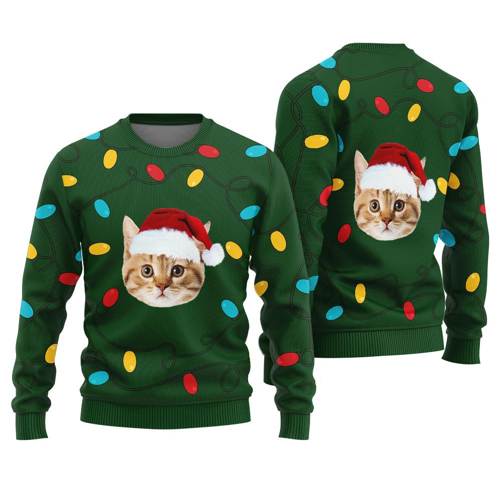Nice Custom Pet Ugly Christmas Sweater For Men