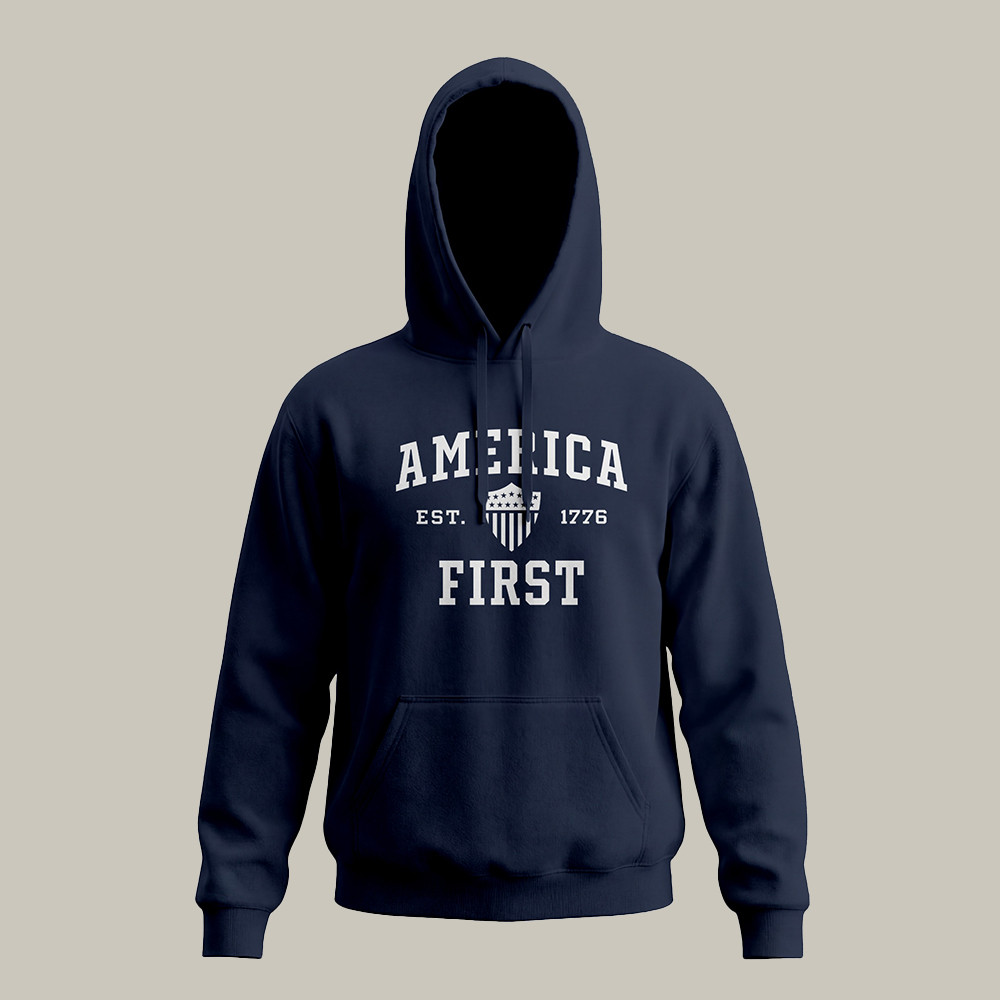 Nick Fuentes Merch America First Est 1776 Hoodie American First Merchandise Patriotic Gifts