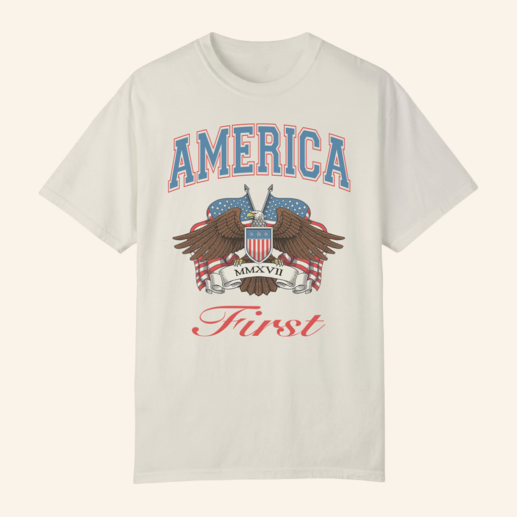 Nick Fuentes Merch America First Vintage Eagle T-Shirt Patriotic Gifts For Men Nick Fuentes Merch America First Vintage Eagle T-Shirt Patriotic Gifts For Men
