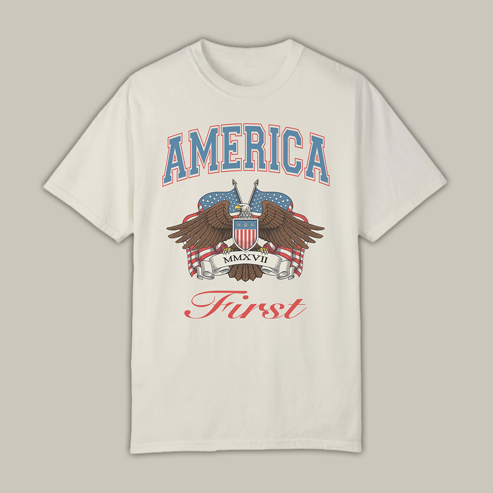 Nick Fuentes Merch Eagle America First Vintage T-Shirt Conservative Clothing Gifts For Him