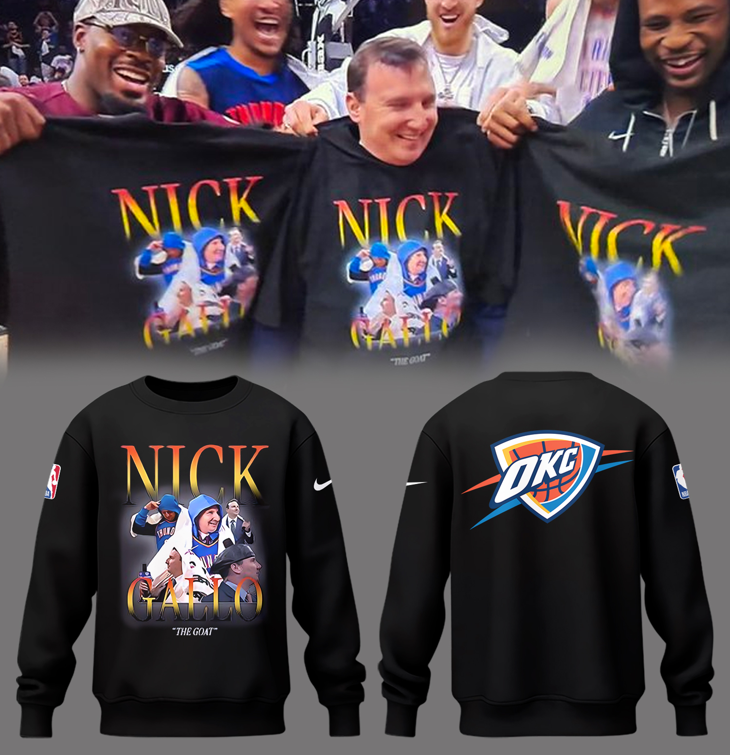 Nick Gallo The Goat Sweatshirt Best Basketball Presents